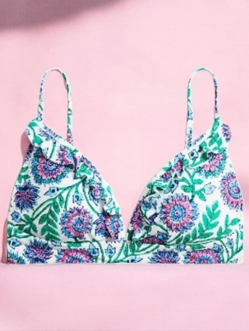 J. Crew Floral French Bikini Top